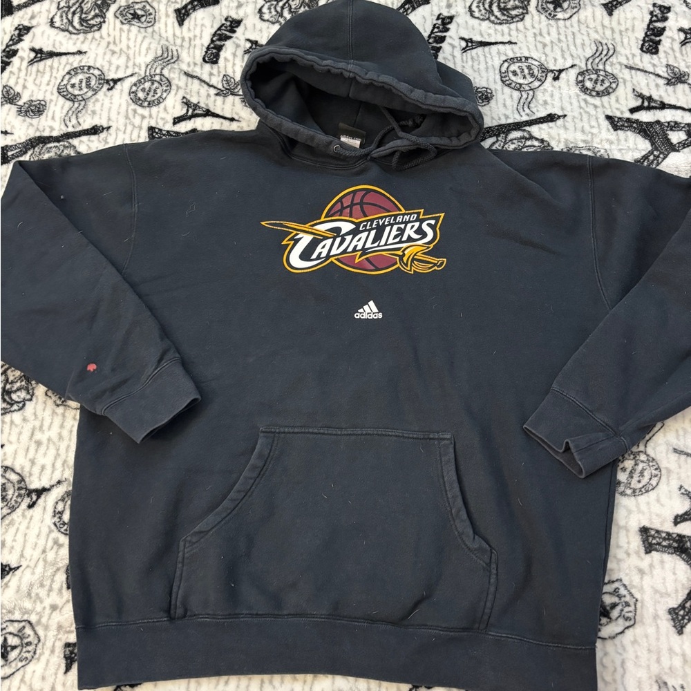 Adidas Sweater Adult XL Black NBA Cleveland Cavaliers Pullover Hoodie